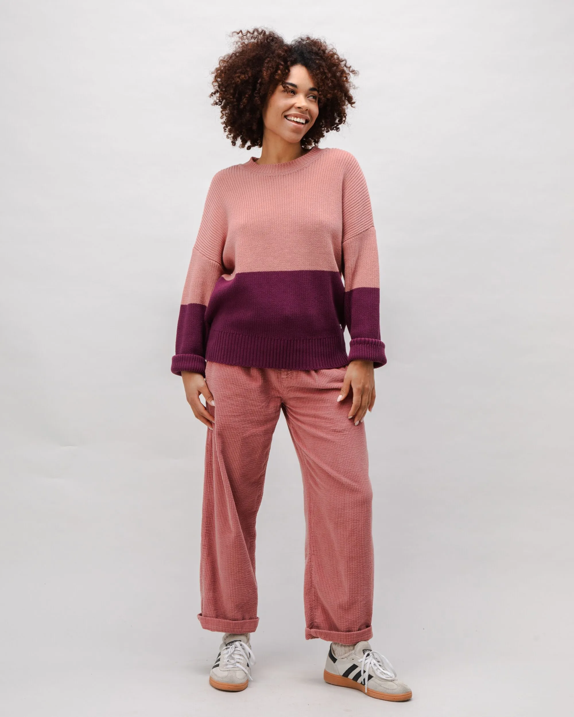 Bicolor Cotton Sweater Rose sold by Brava Fabrics product image thumbnail 3