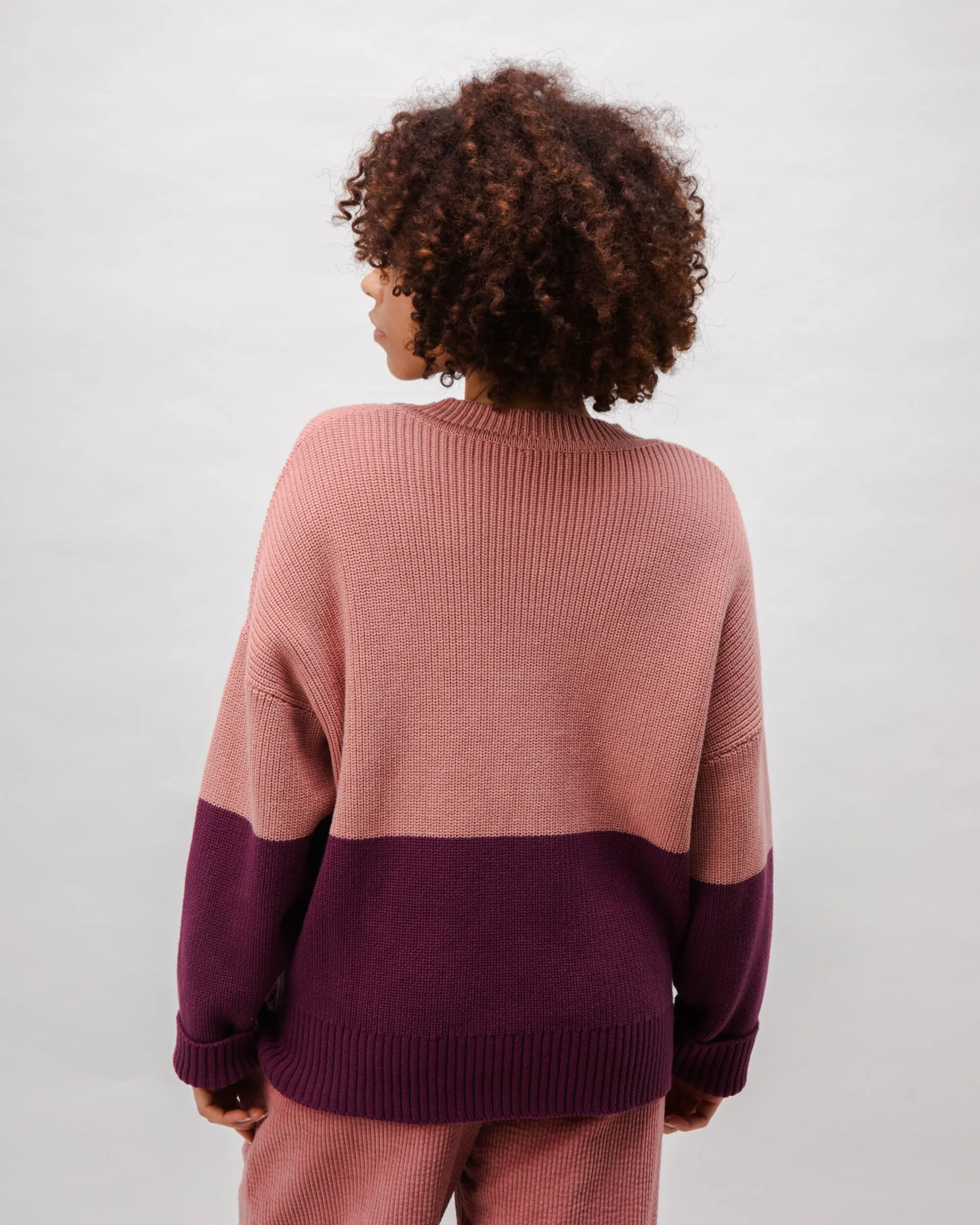 Bicolor Cotton Sweater Rose sold by Brava Fabrics product image thumbnail 5