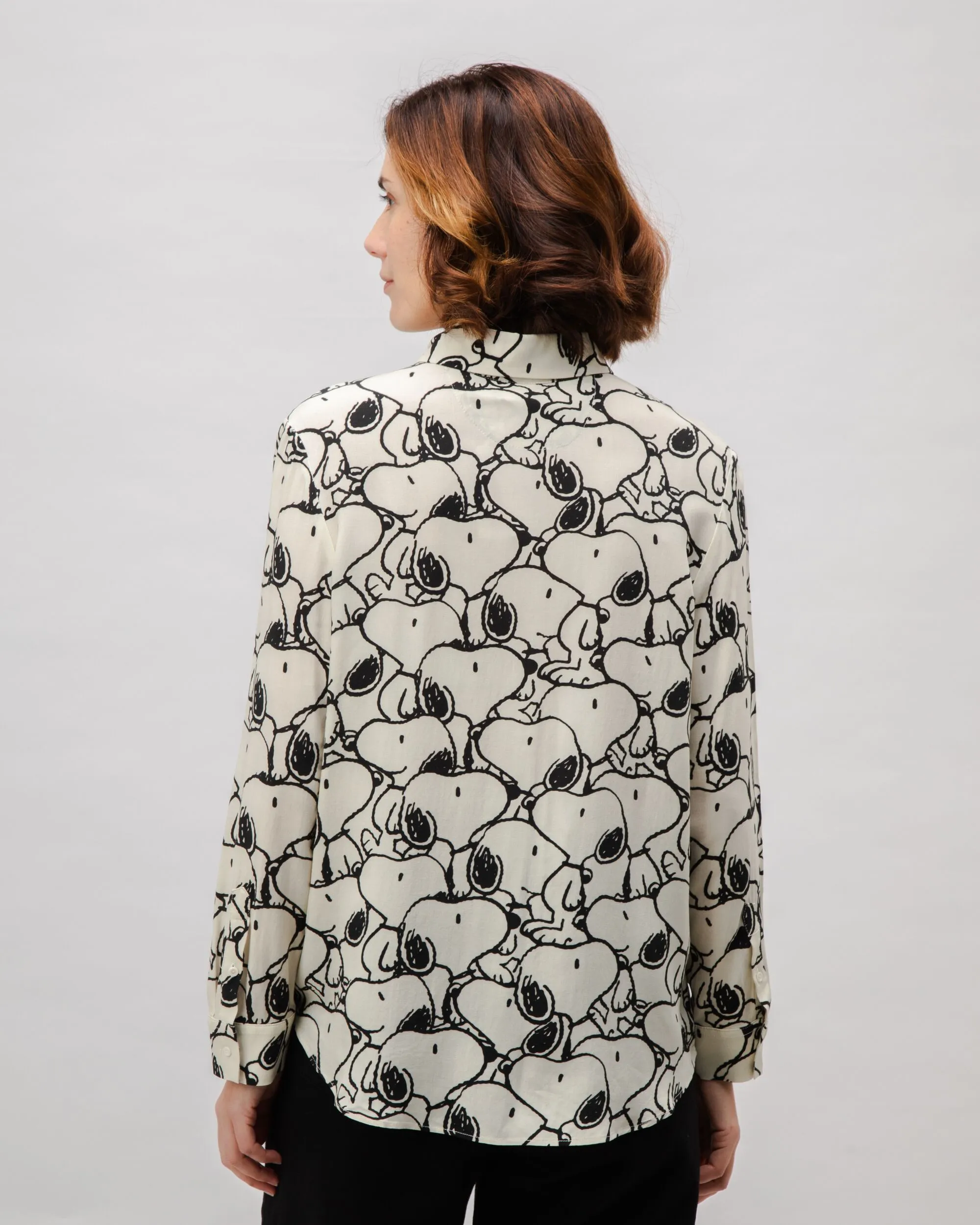 Peanuts B&W Viscose Blouse Ecru sold by Brava Fabrics product image thumbnail 5