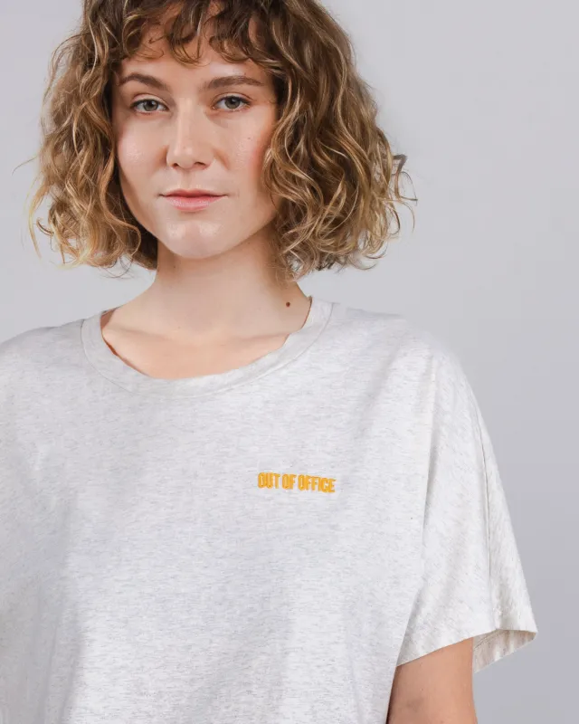 Out of Office Cotton Tee Cream sold by Brava Fabrics