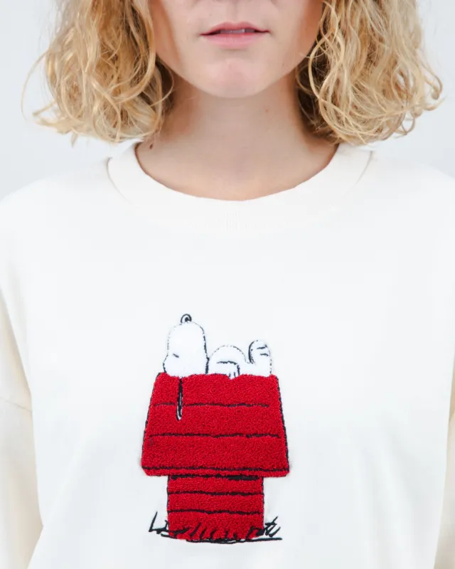 Peanuts Snoopy Doghouse Rounded Cotton Sweatshirt sold by Brava Fabrics