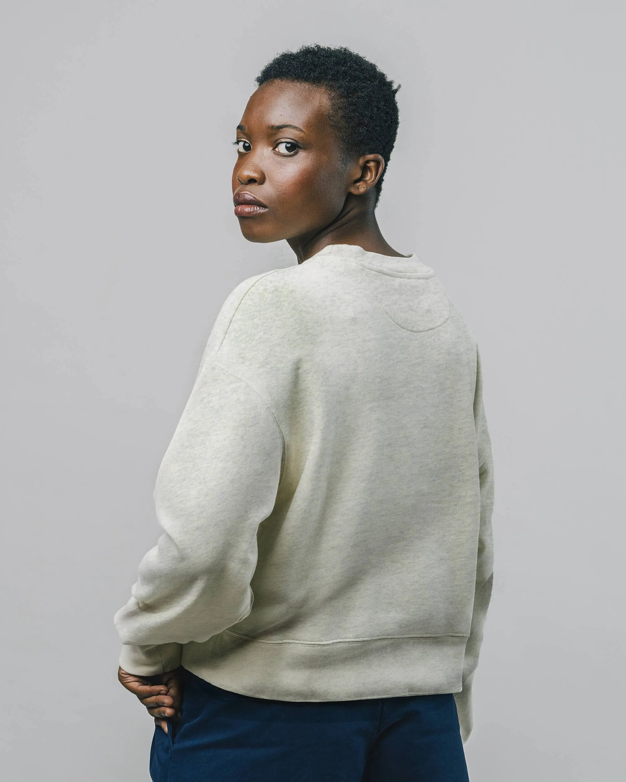 Out of Office Rounded Hem Sweatshirt Cream sold by Brava Fabrics product image thumbnail 4