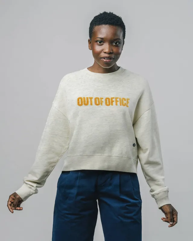 Out of Office Rounded Hem Sweatshirt Cream sold by Brava Fabrics