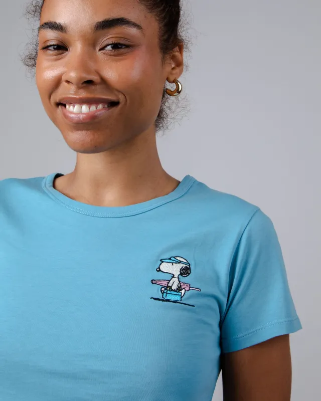 Peanuts Beach Tee Blue sold by Brava Fabrics