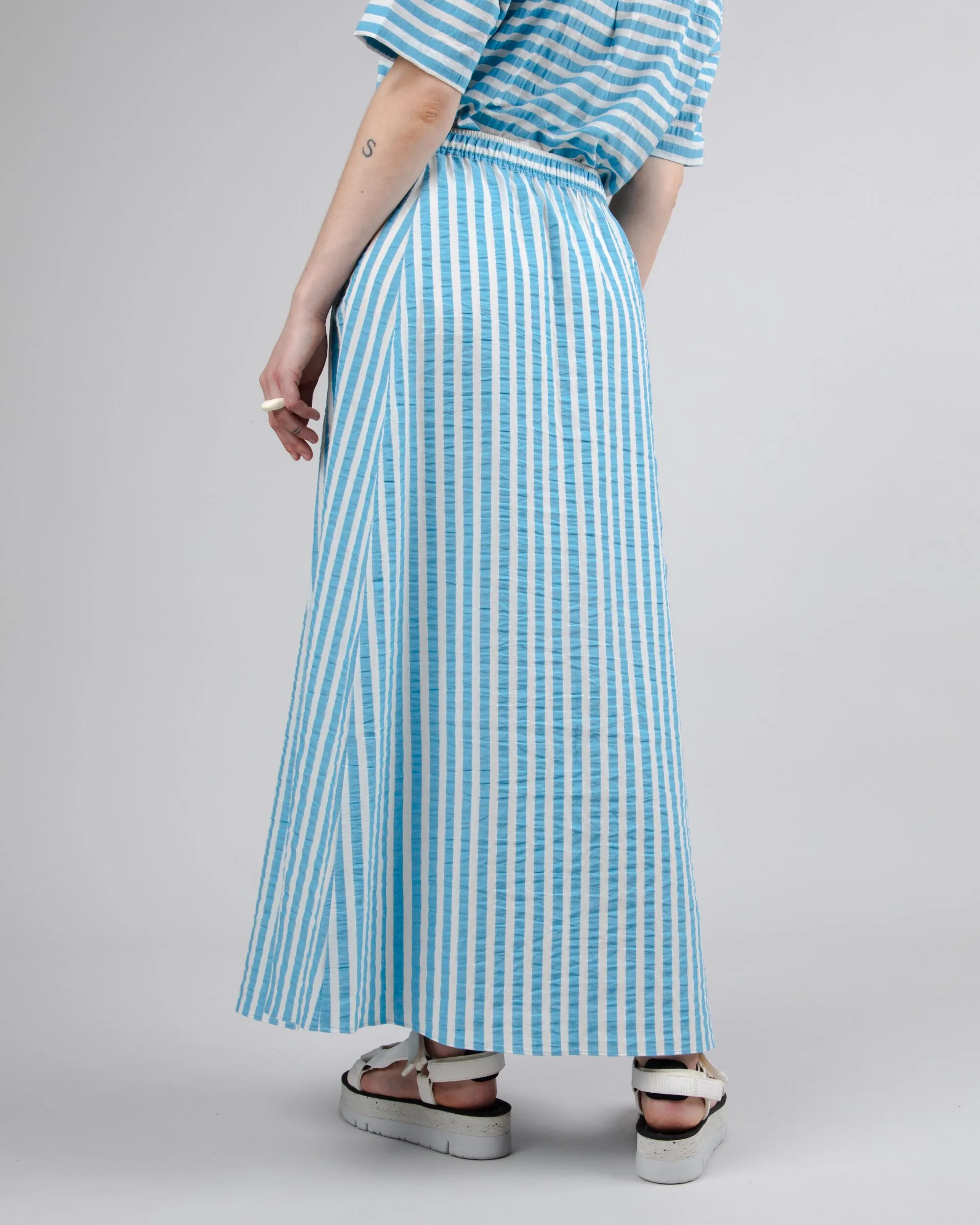 Stripes Long Skirt Blue sold by Brava Fabrics product image thumbnail 4