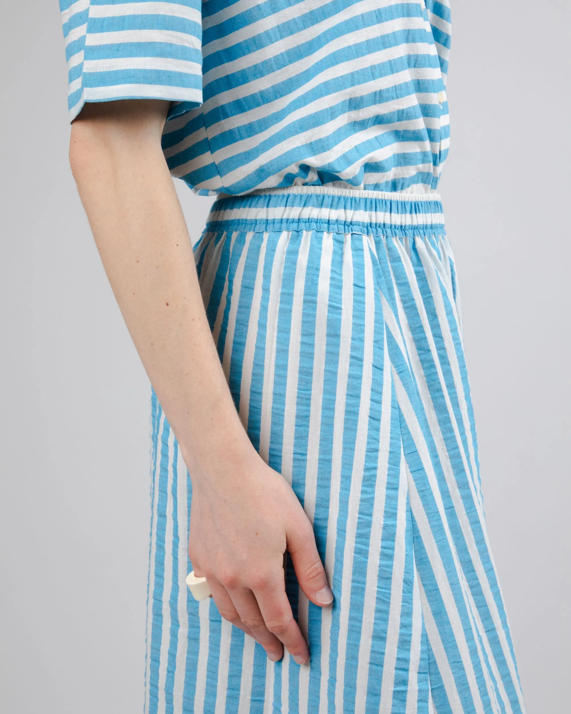 Stripes Long Skirt Blue sold by Brava Fabrics product image thumbnail 3