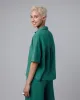 Bubble Cropped Blouse Green sold by Brava Fabrics