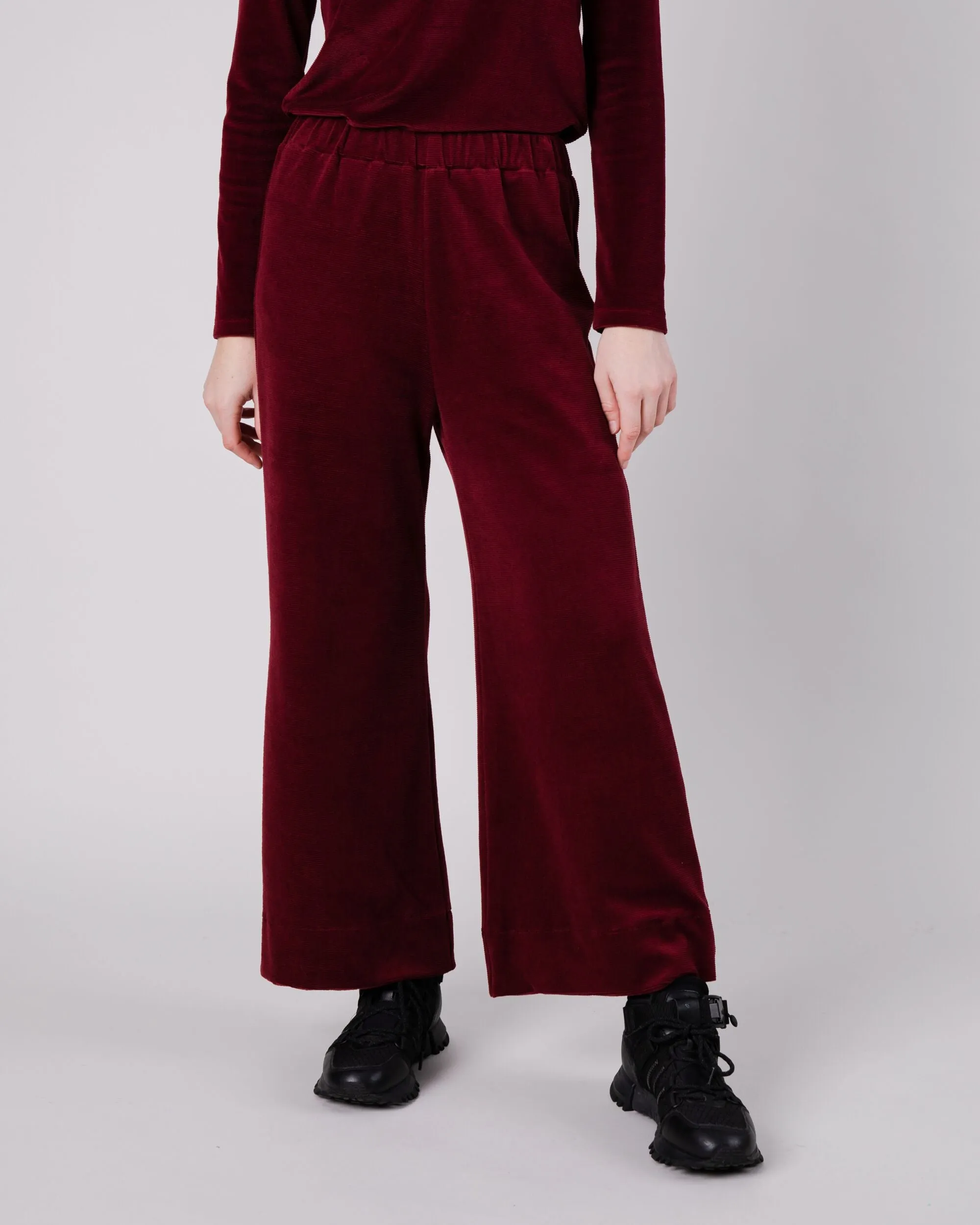 Wide Leg Corduroy Pant Prune sold by Brava Fabrics
