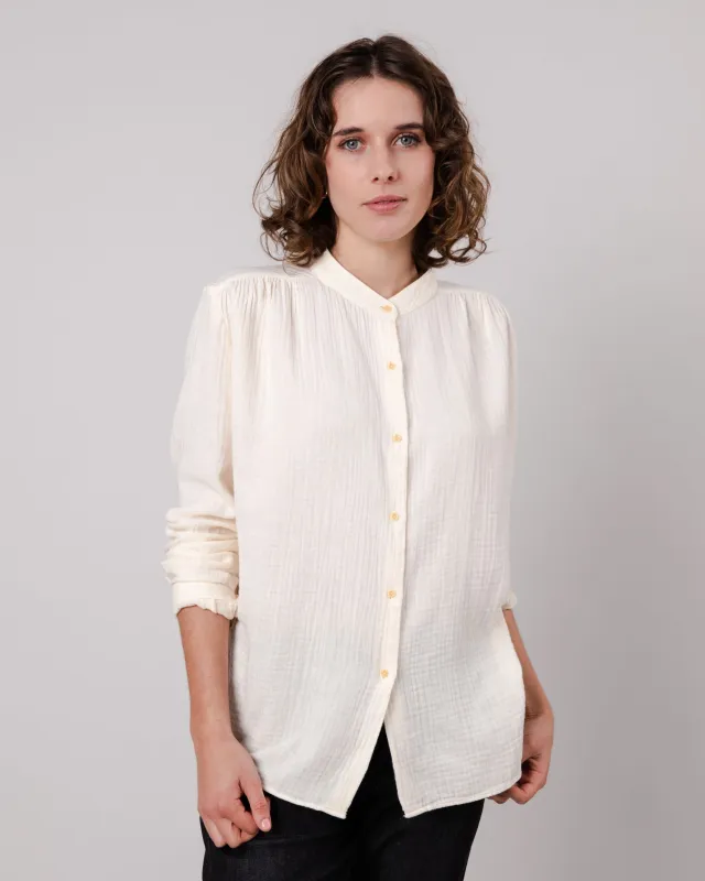Bubble Mao Blouse Ecru sold by Brava Fabrics