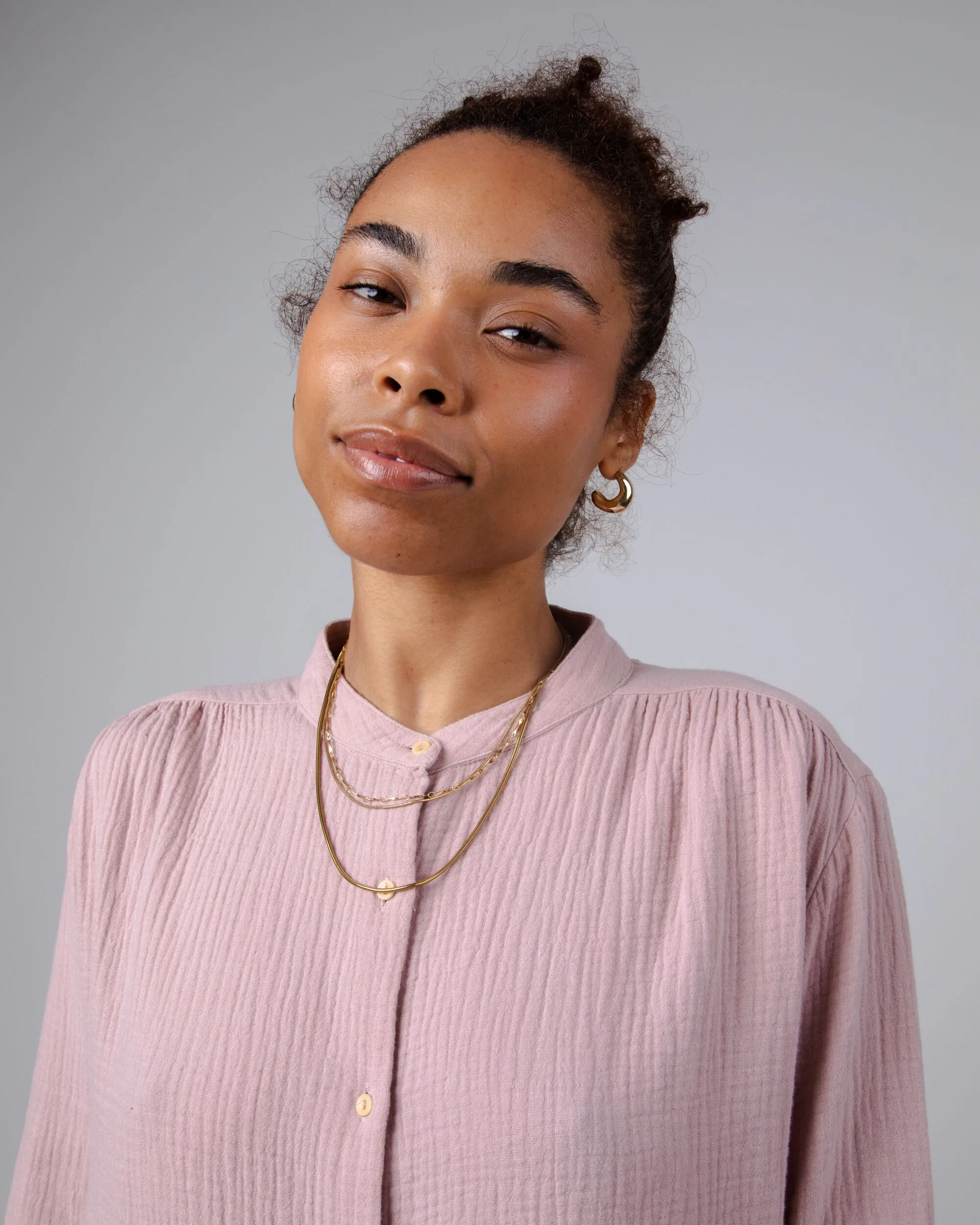 Bubble Mao Blouse Rose sold by Brava Fabrics product image thumbnail 3