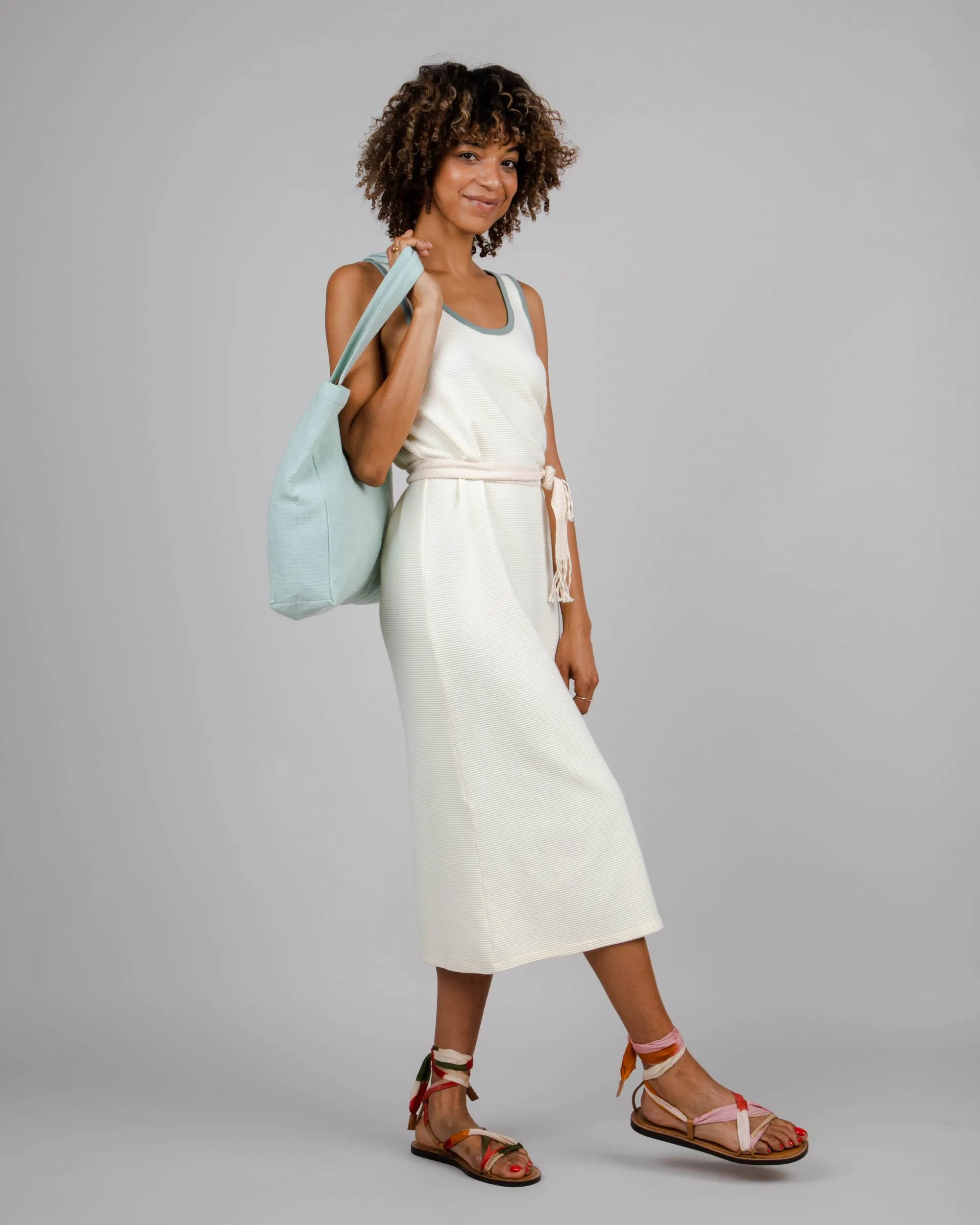 Jersey Long Dress White sold by Brava Fabrics product image thumbnail 2