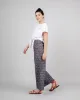 Asis Percales Heart Wide Leg Pant Light Morera sold by Brava Fabrics