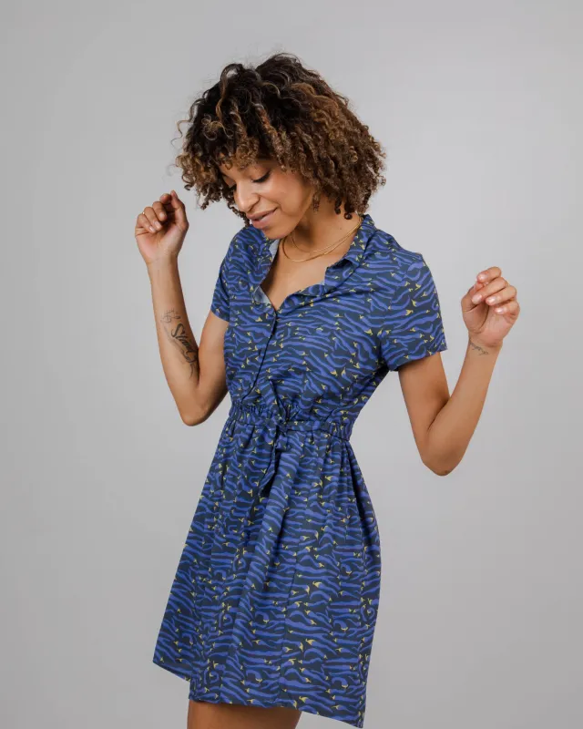Jalapeño Short Dress Navy sold by Brava Fabrics