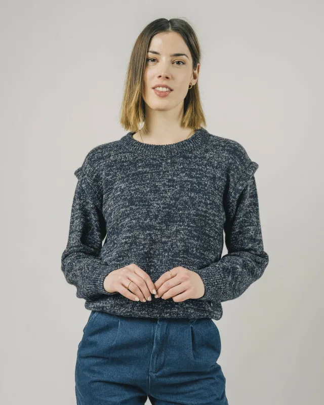 Retro Sweater Navy sold by Brava Fabrics
