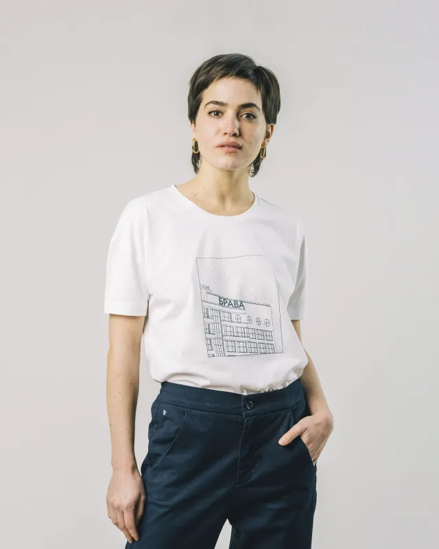 District Slim T-Shirt White sold by Brava Fabrics