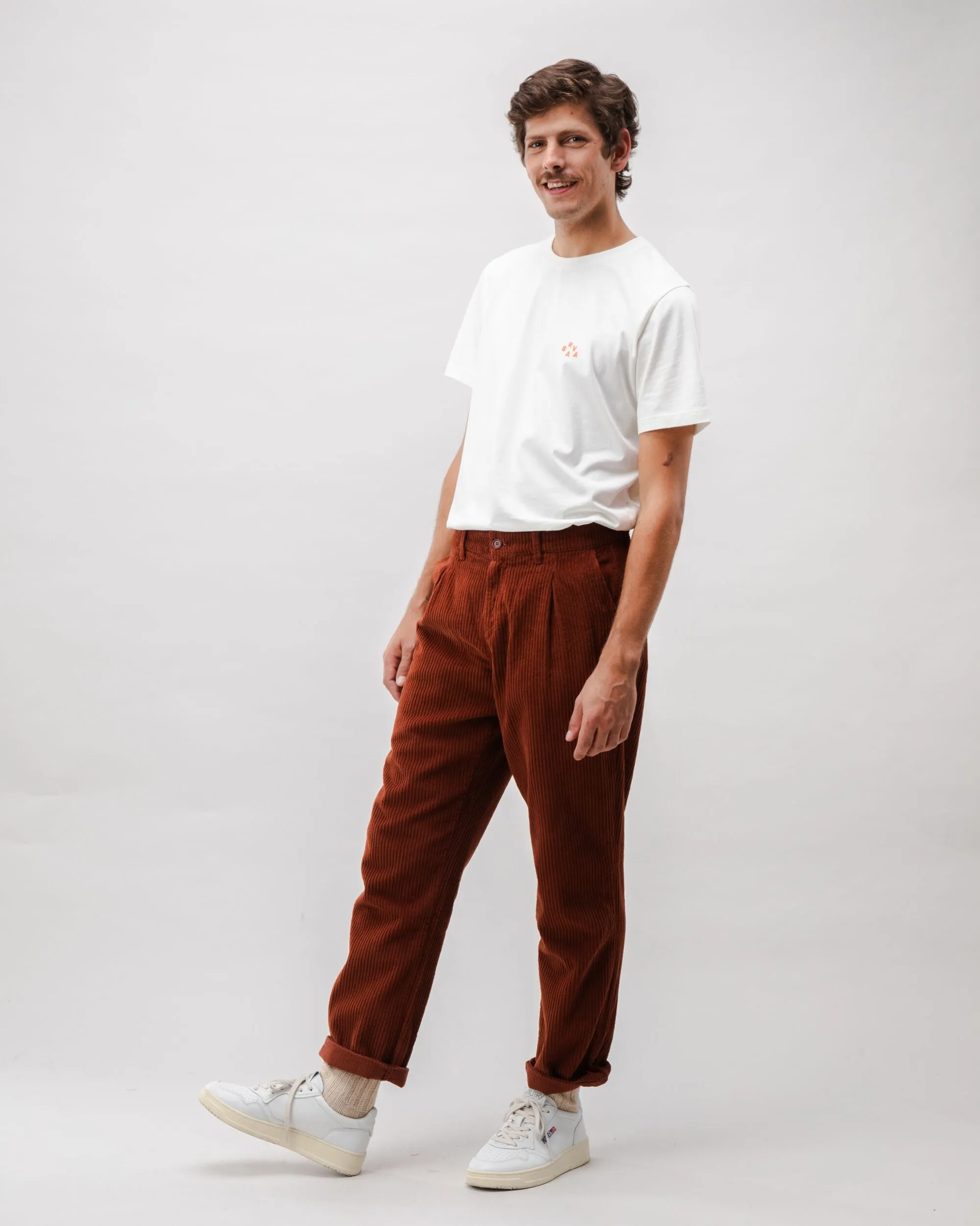 Corduroy Pleated Chino Pants Copper sold by Brava Fabrics product image thumbnail 2