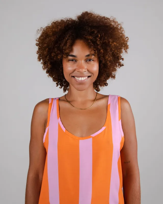 Color Block Tank Top Orange made by Brava Fabrics