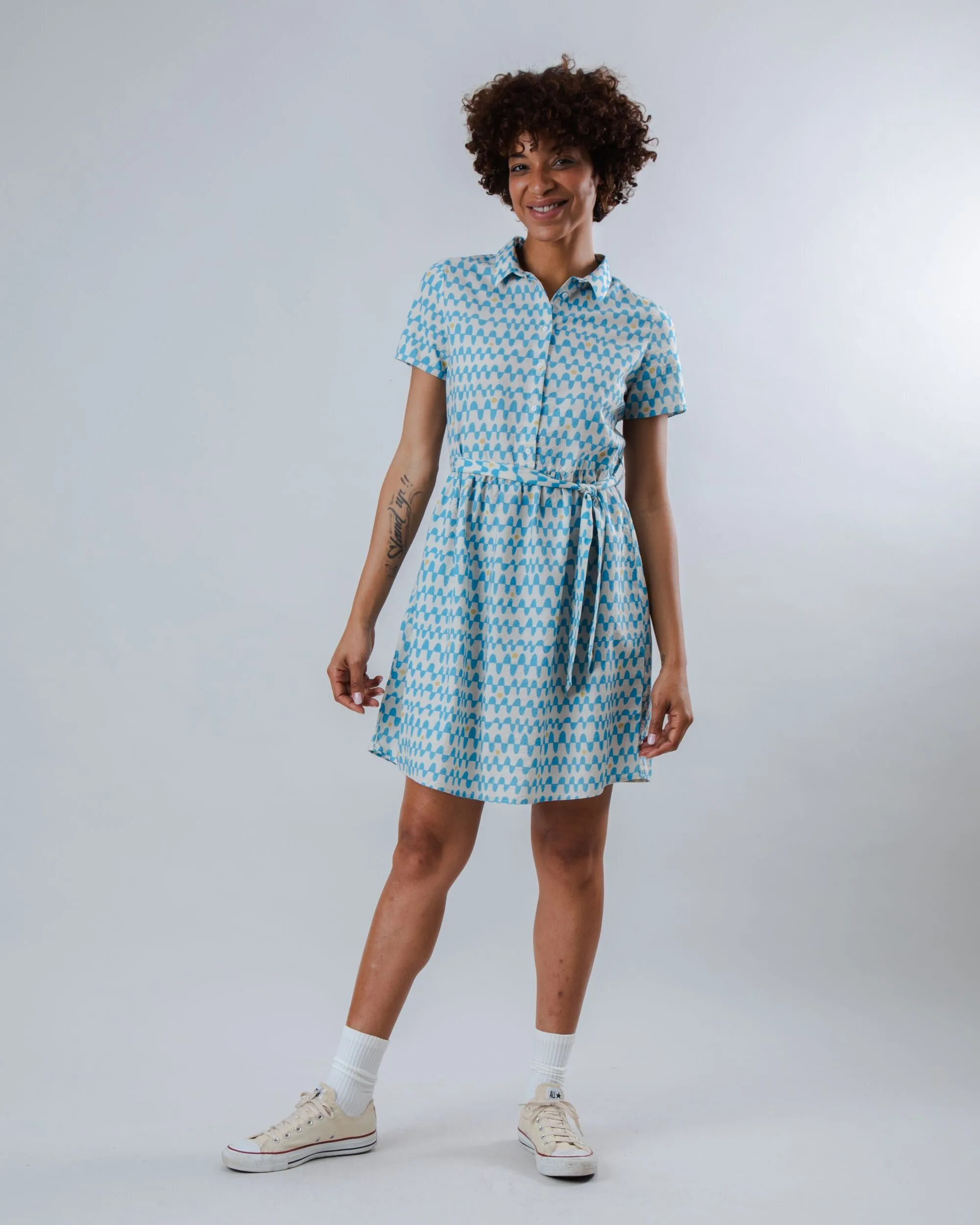 Sunset Short Dress Blue sold by Brava Fabrics product image thumbnail 4