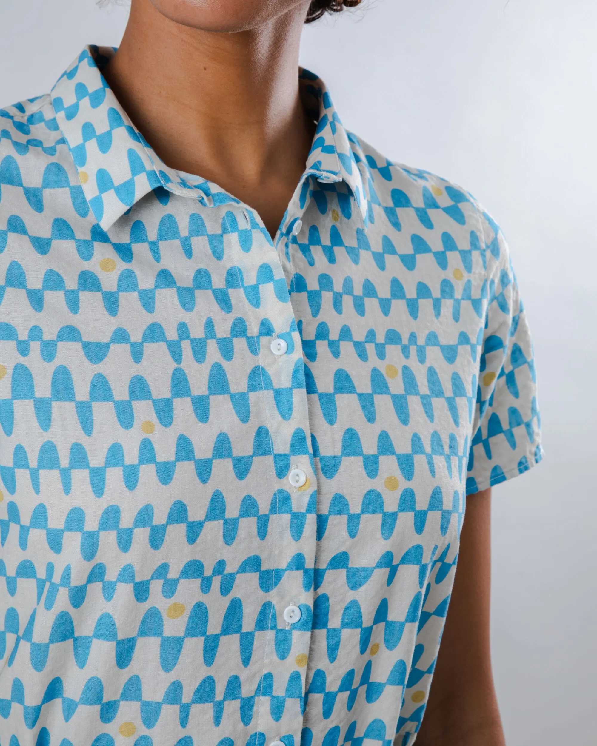 Sunset Short Dress Blue sold by Brava Fabrics product image thumbnail 5