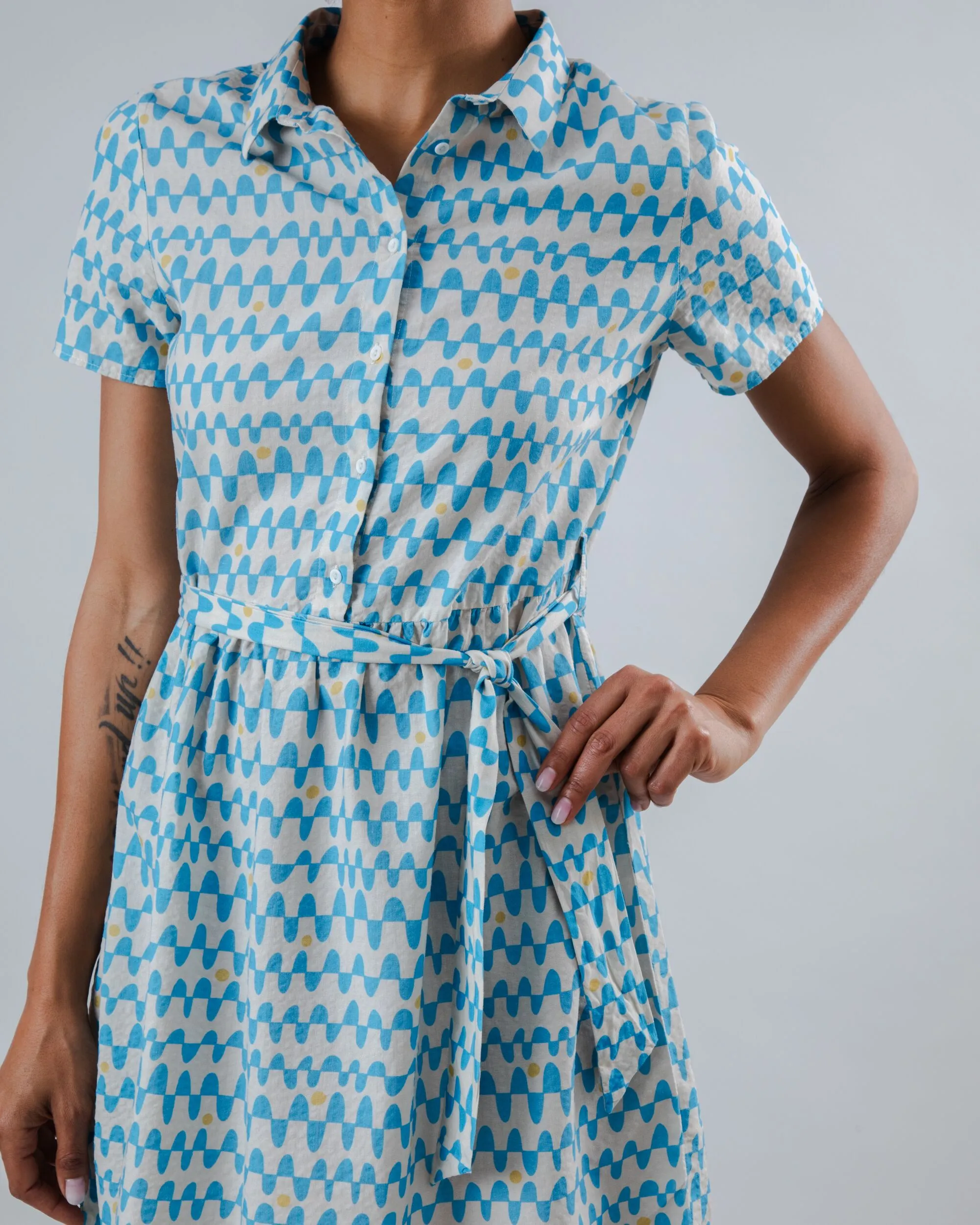 Sunset Short Dress Blue sold by Brava Fabrics product image thumbnail 2