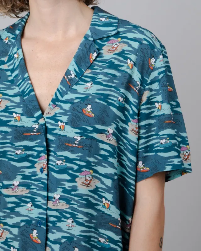 Peanuts Coast Aloha Blouse Blue sold by Brava Fabrics
