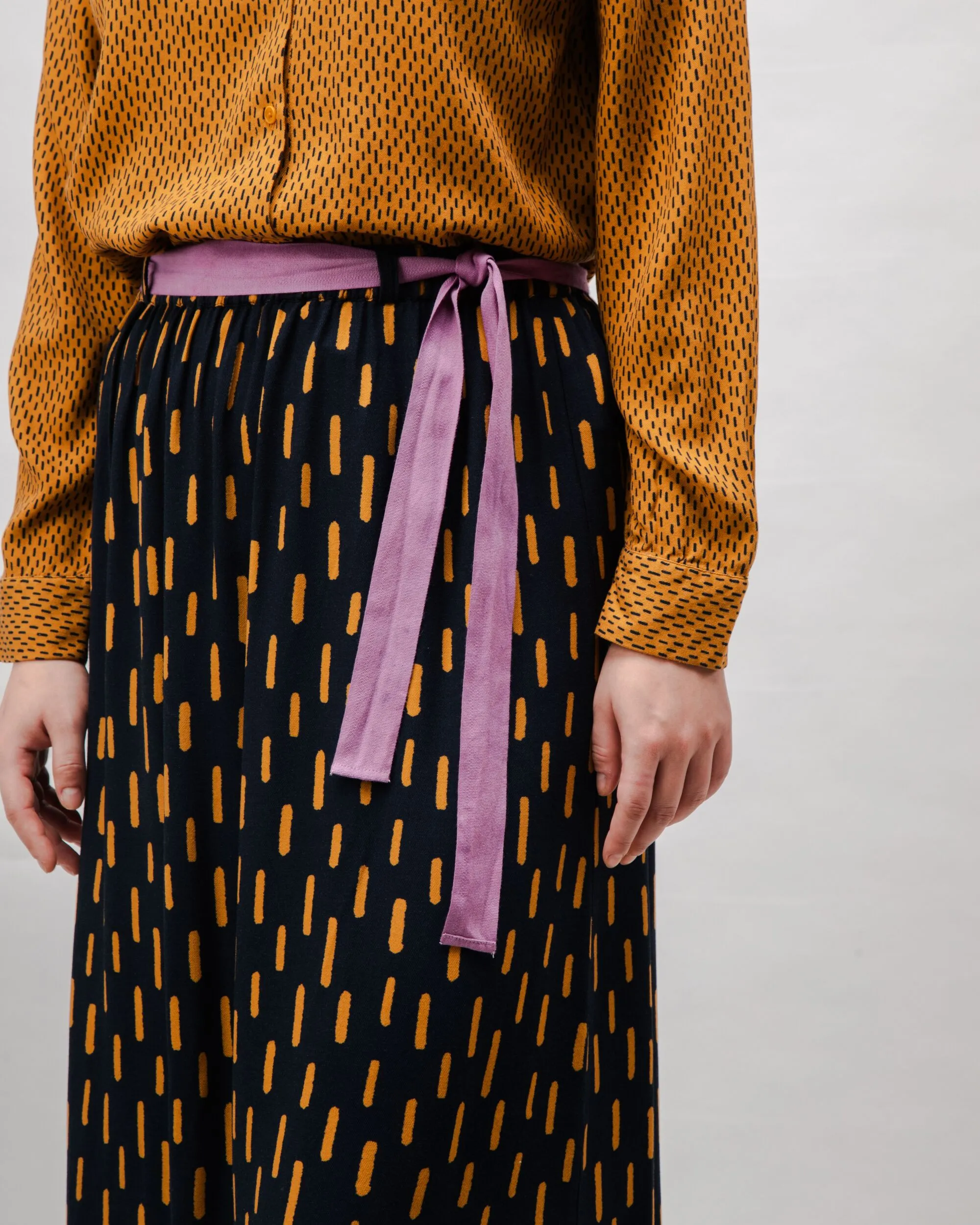 Mist Viscose Long Skirt Black sold by Brava Fabrics product image thumbnail 3