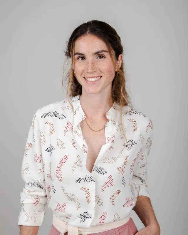 Maria Mao Blouse White sold by Brava Fabrics