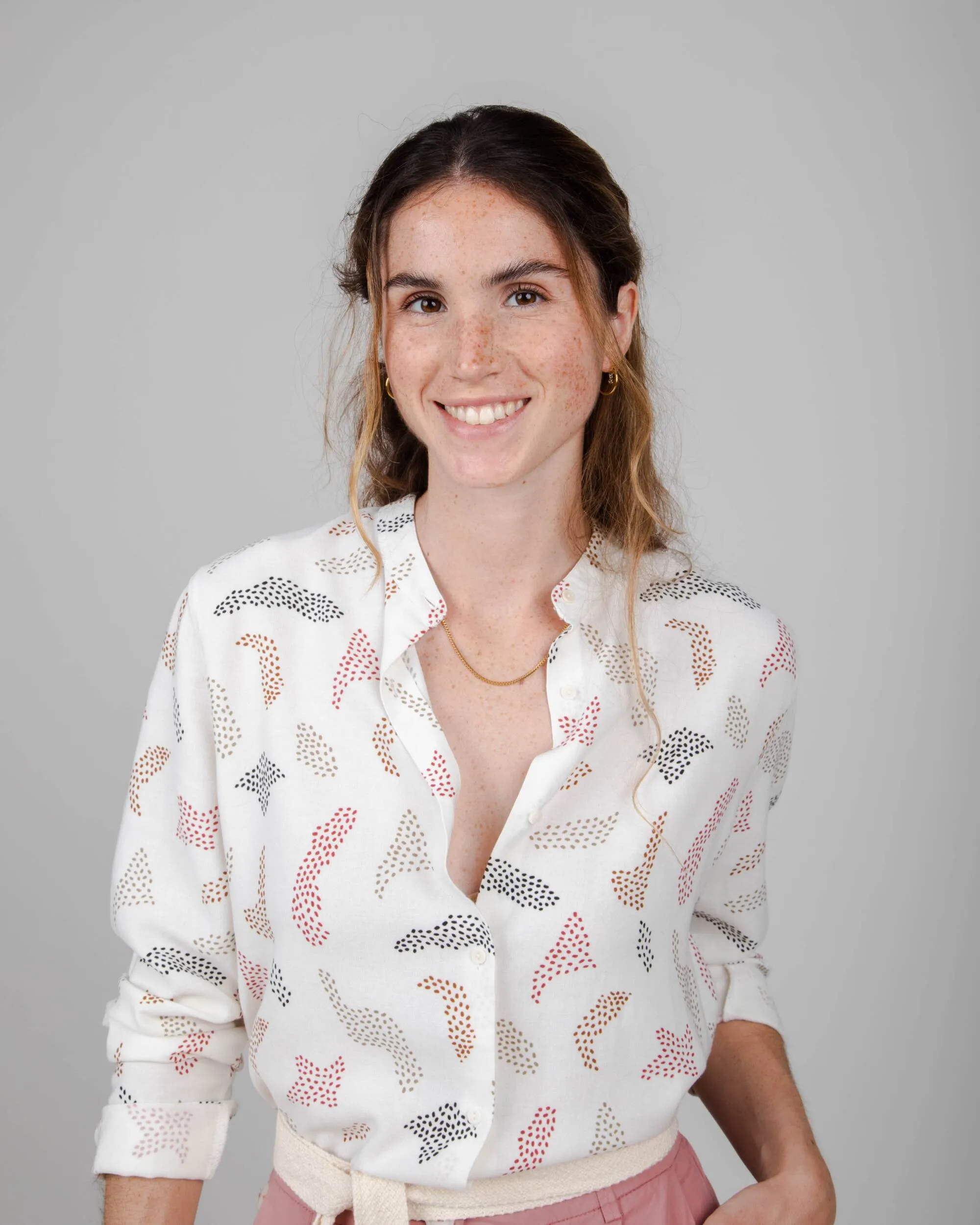 Maria Mao Blouse White sold by Brava Fabrics