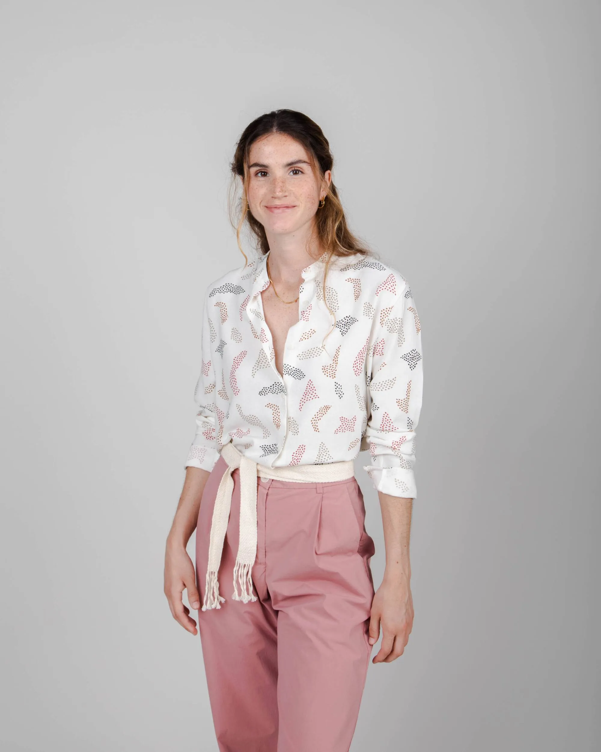 Maria Mao Blouse White sold by Brava Fabrics product image thumbnail 5