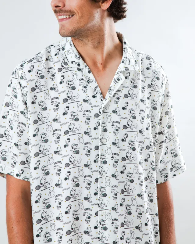 Peanuts Racquet Club Tennis Aloha sold by Brava Fabrics