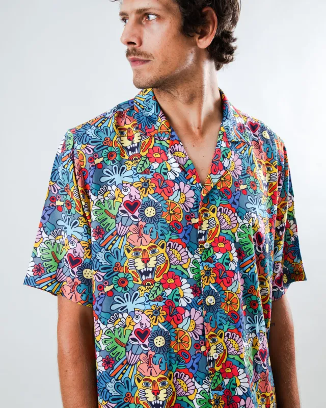 Asis Percales Tutti Frutti Aloha Shirt sold by Brava Fabrics