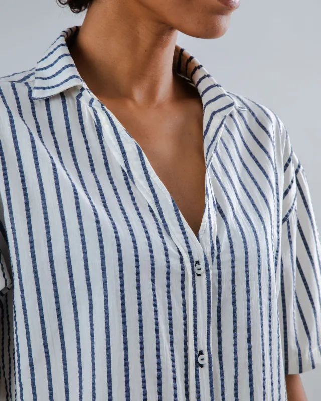 Sailor Cropped Blouse Blue sold by Brava Fabrics