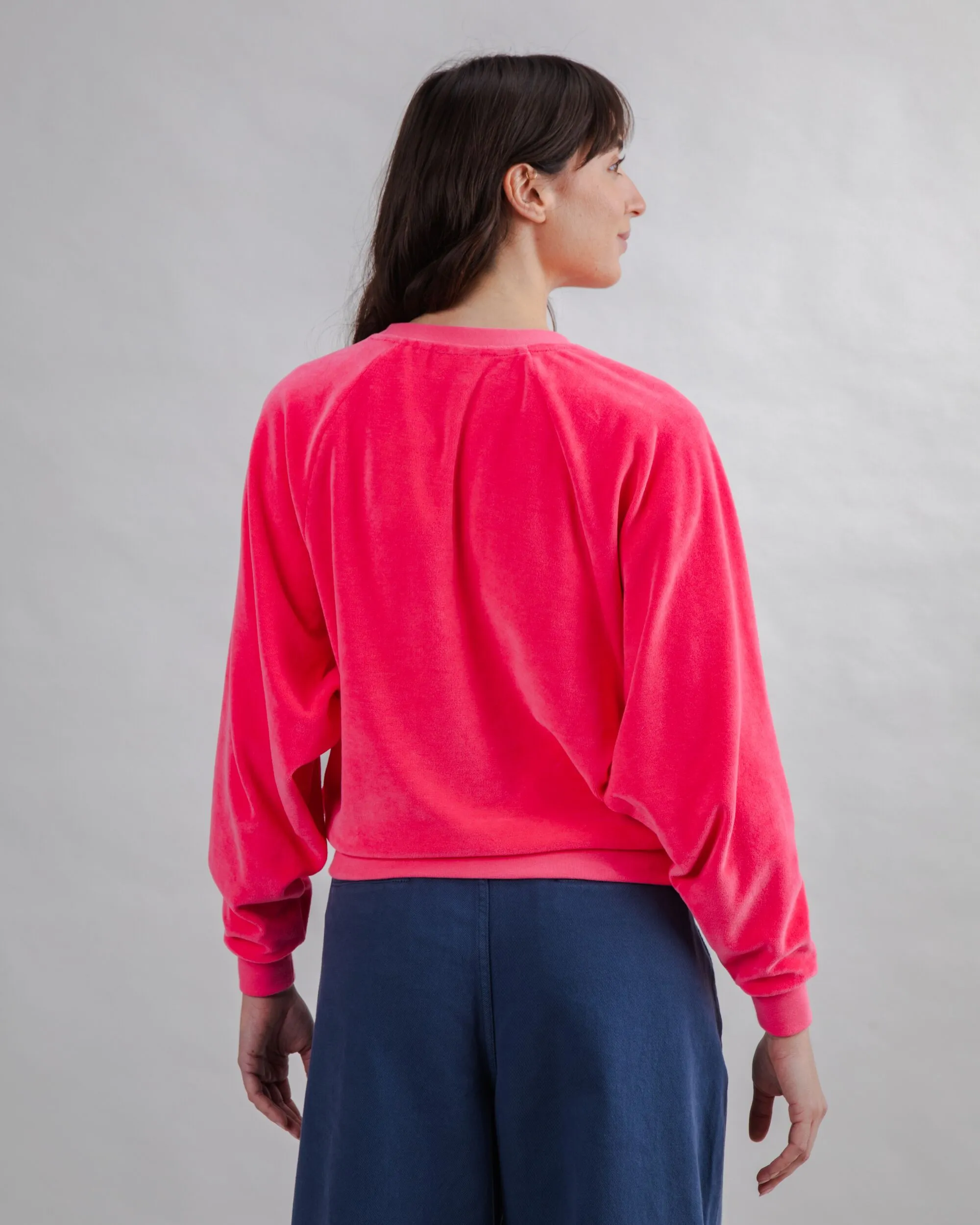 Velvet Raglan Sweatshirt Pink sold by Brava Fabrics product image thumbnail 5