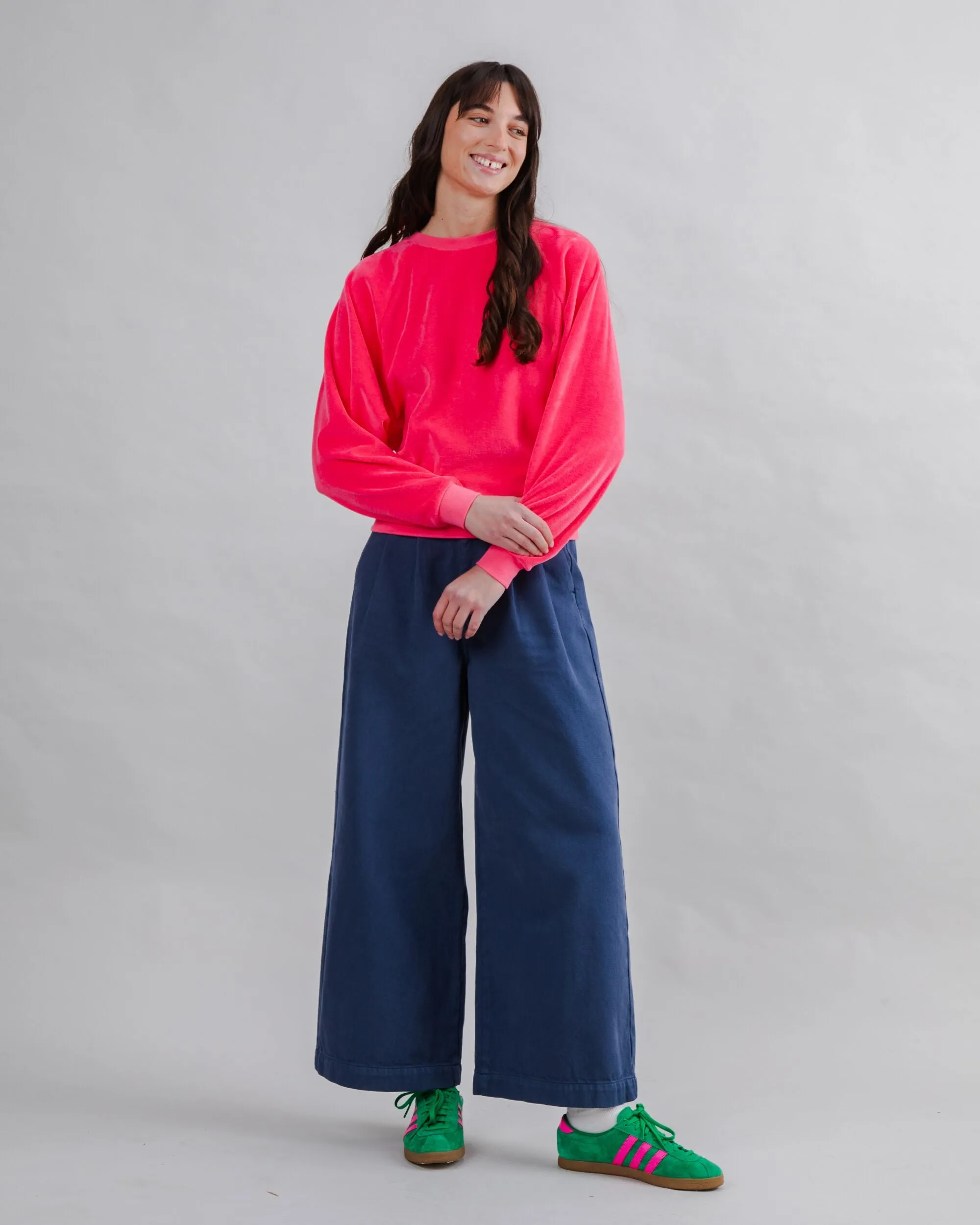 Velvet Raglan Sweatshirt Pink sold by Brava Fabrics product image thumbnail 3