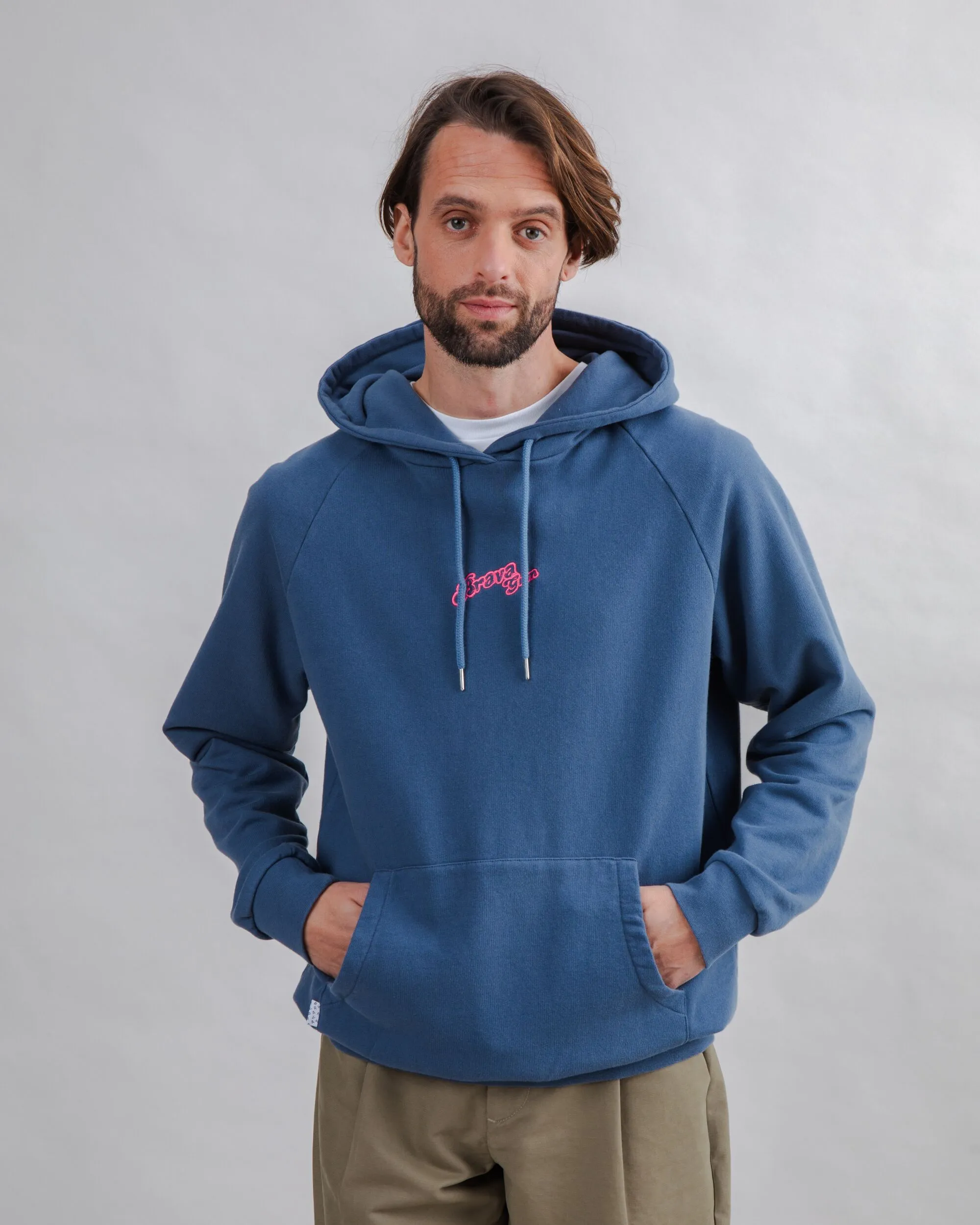 Brava Gum Hoodie Sweatshirt Indigo sold by Brava Fabrics product image thumbnail 2