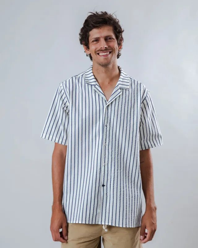 Sailor Aloha Shirt Blue sold by Brava Fabrics
