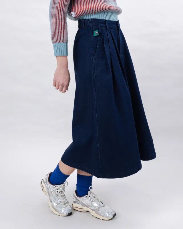 Denim Midi Skirt sold by Brava Fabrics