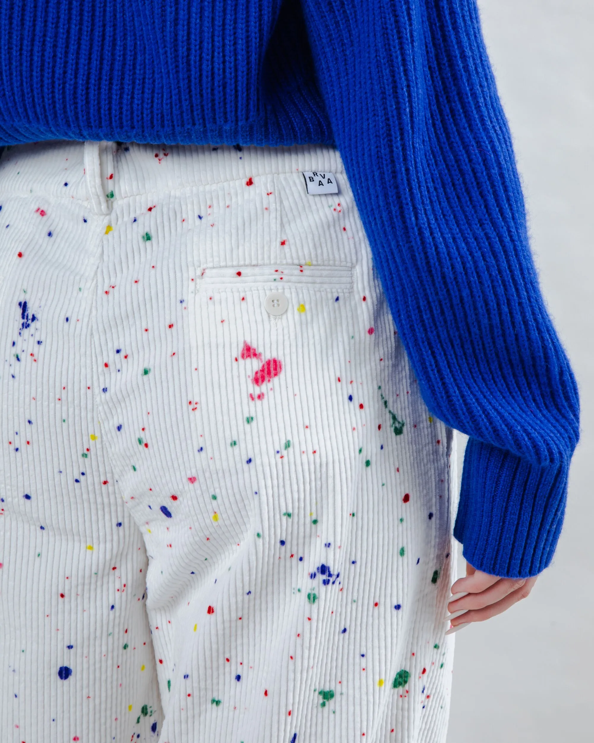 Splash Paint Corduroy Pleated Pants sold by Brava Fabrics product image thumbnail 2