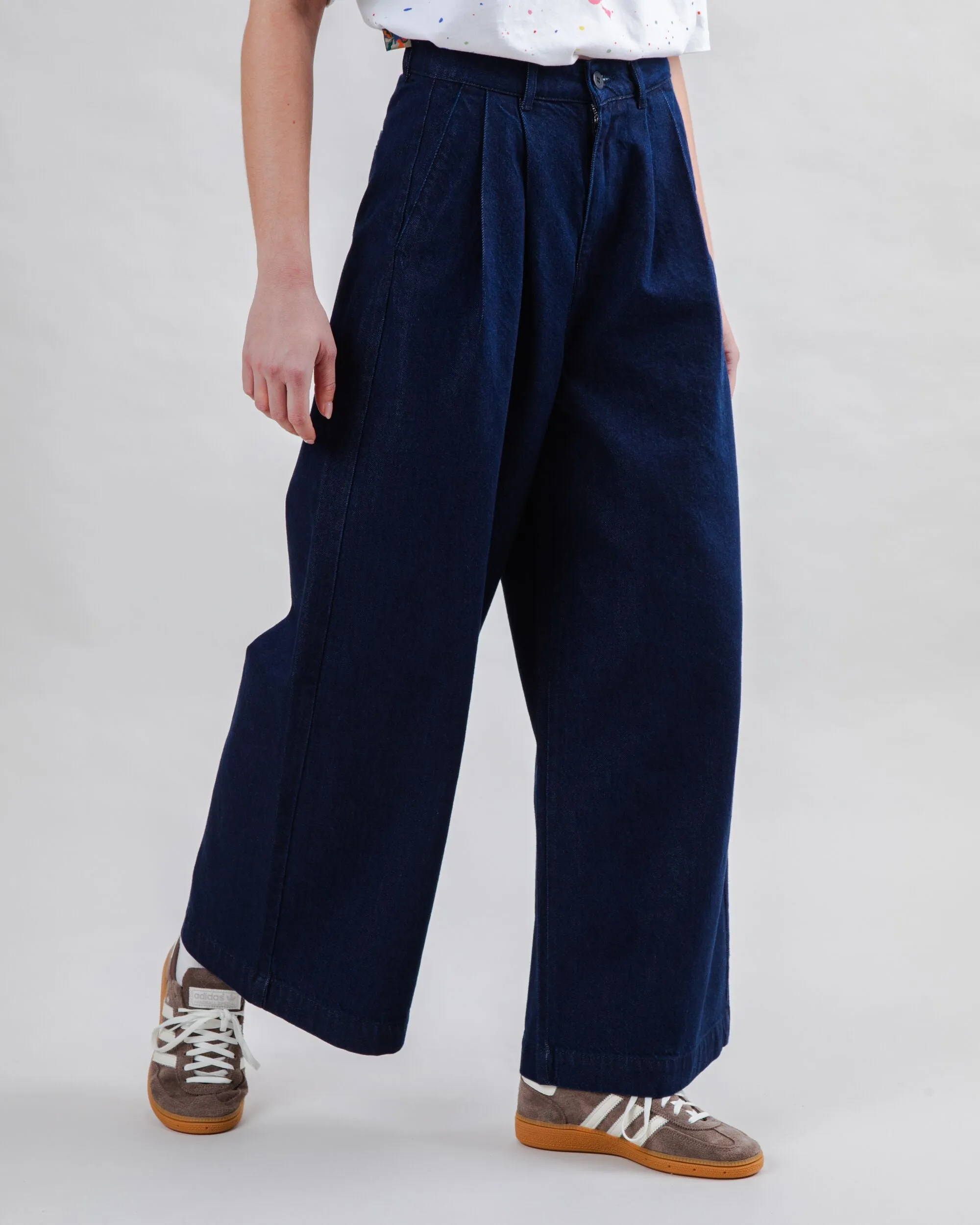 Wide Leg Pants Denim Dark sold by Brava Fabrics