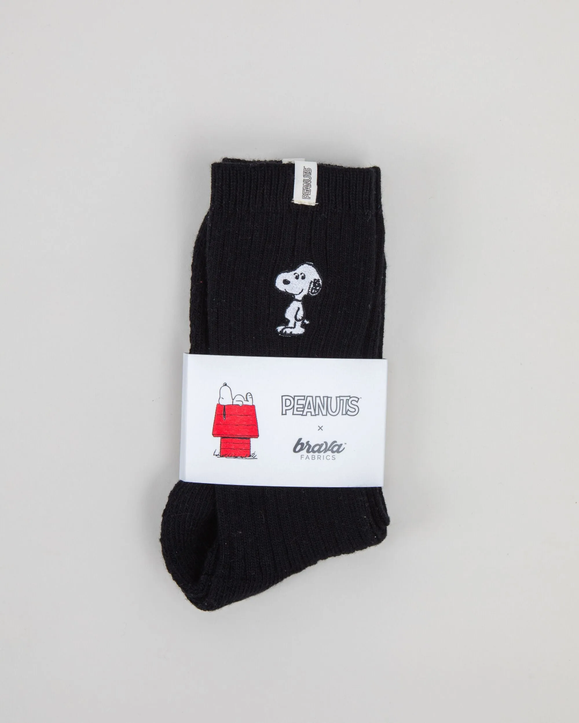 Peanuts Snoopy Ribbed Socks Black sold by Brava Fabrics product image thumbnail 3
