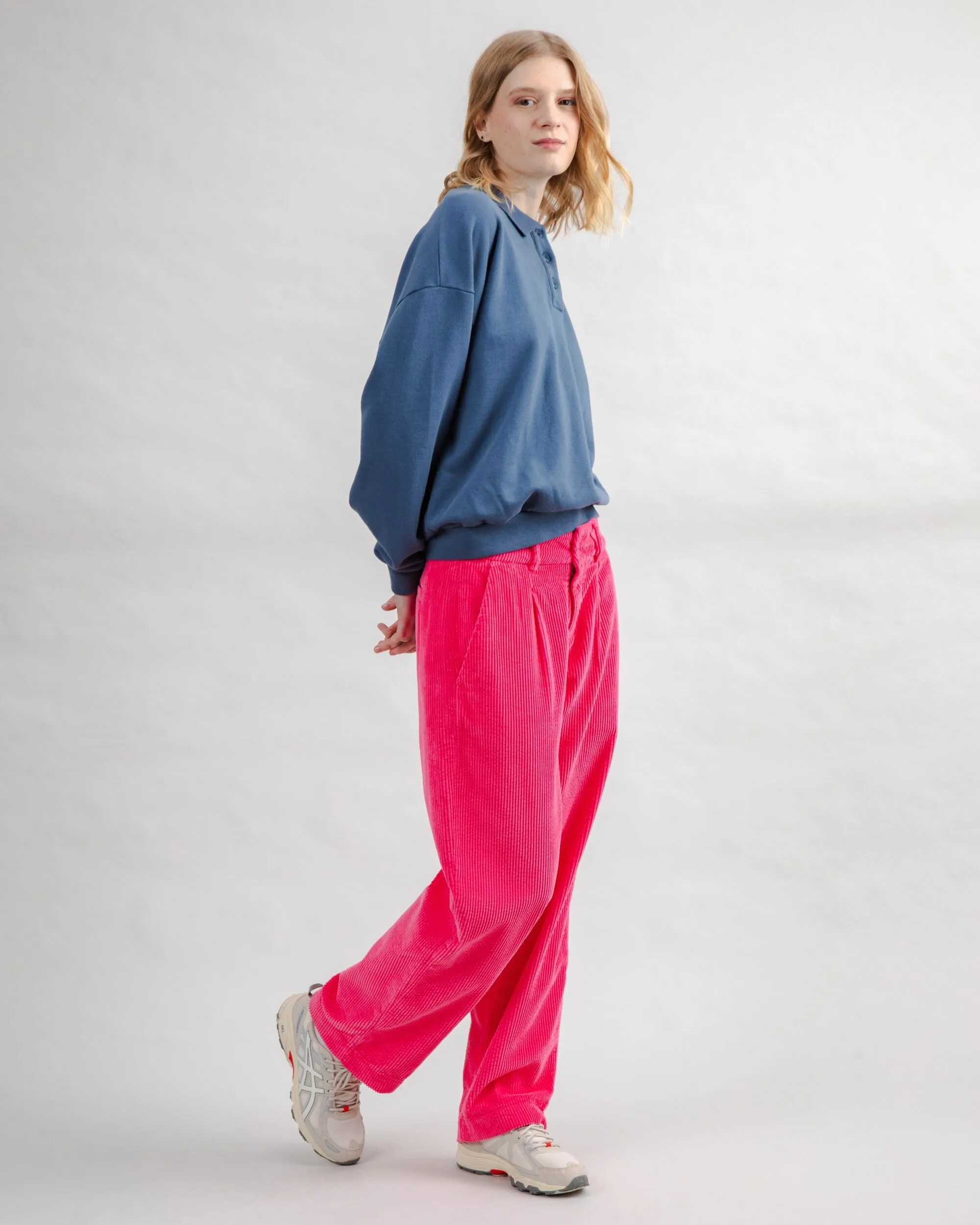 Corduroy Pleated Pants Pink sold by Brava Fabrics product image thumbnail 3