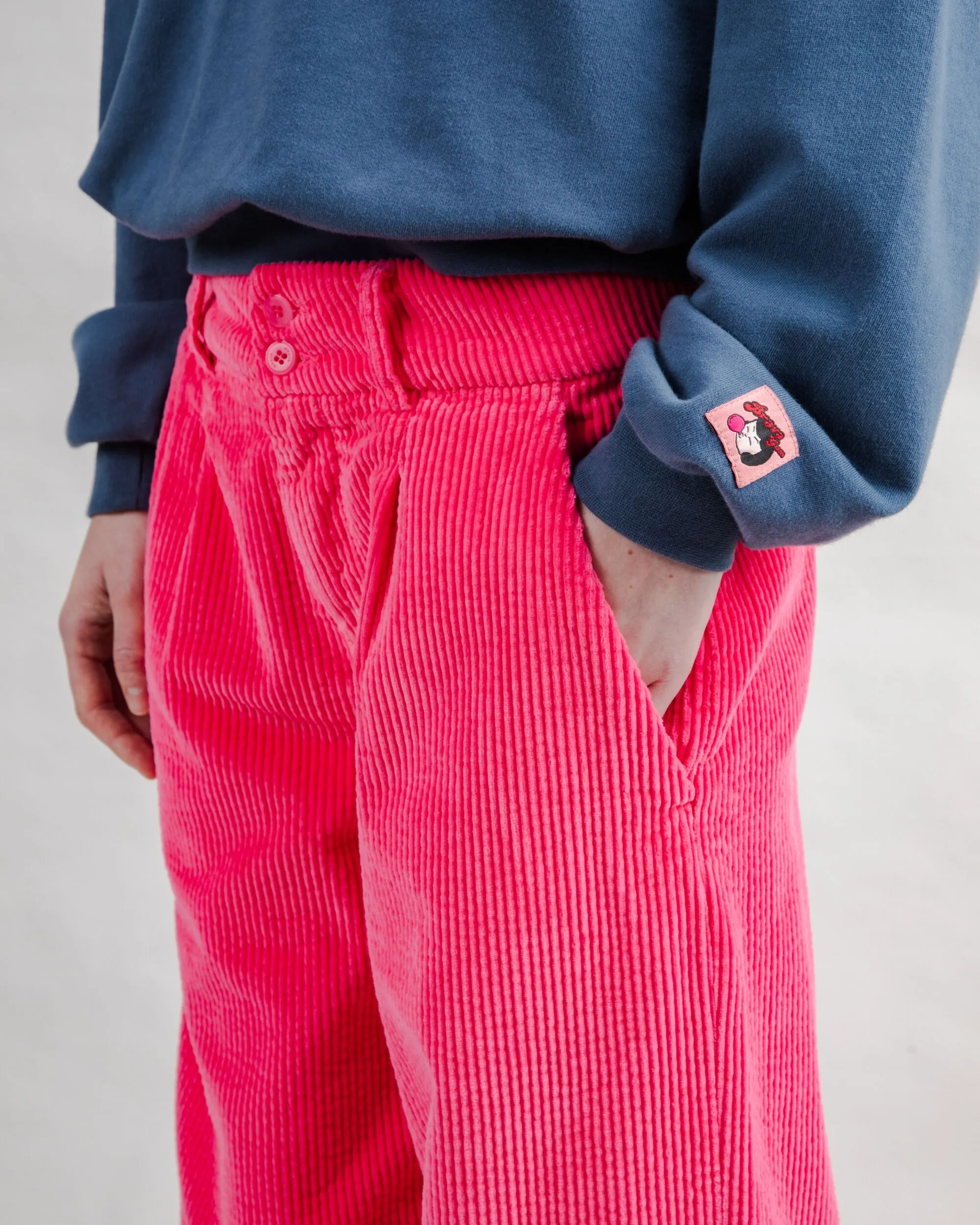 Corduroy Pleated Pants Pink sold by Brava Fabrics product image thumbnail 4