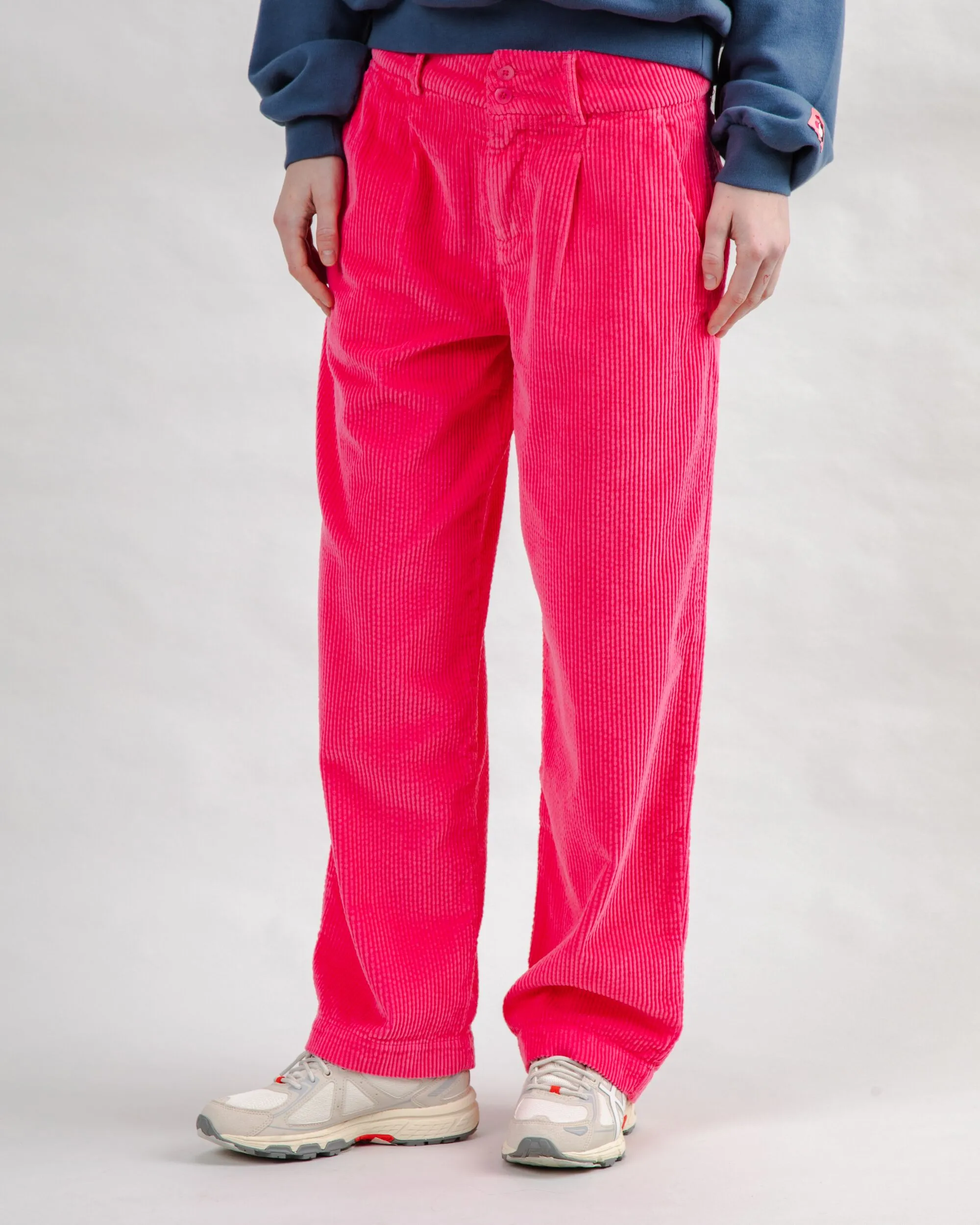 Corduroy Pleated Pants Pink sold by Brava Fabrics