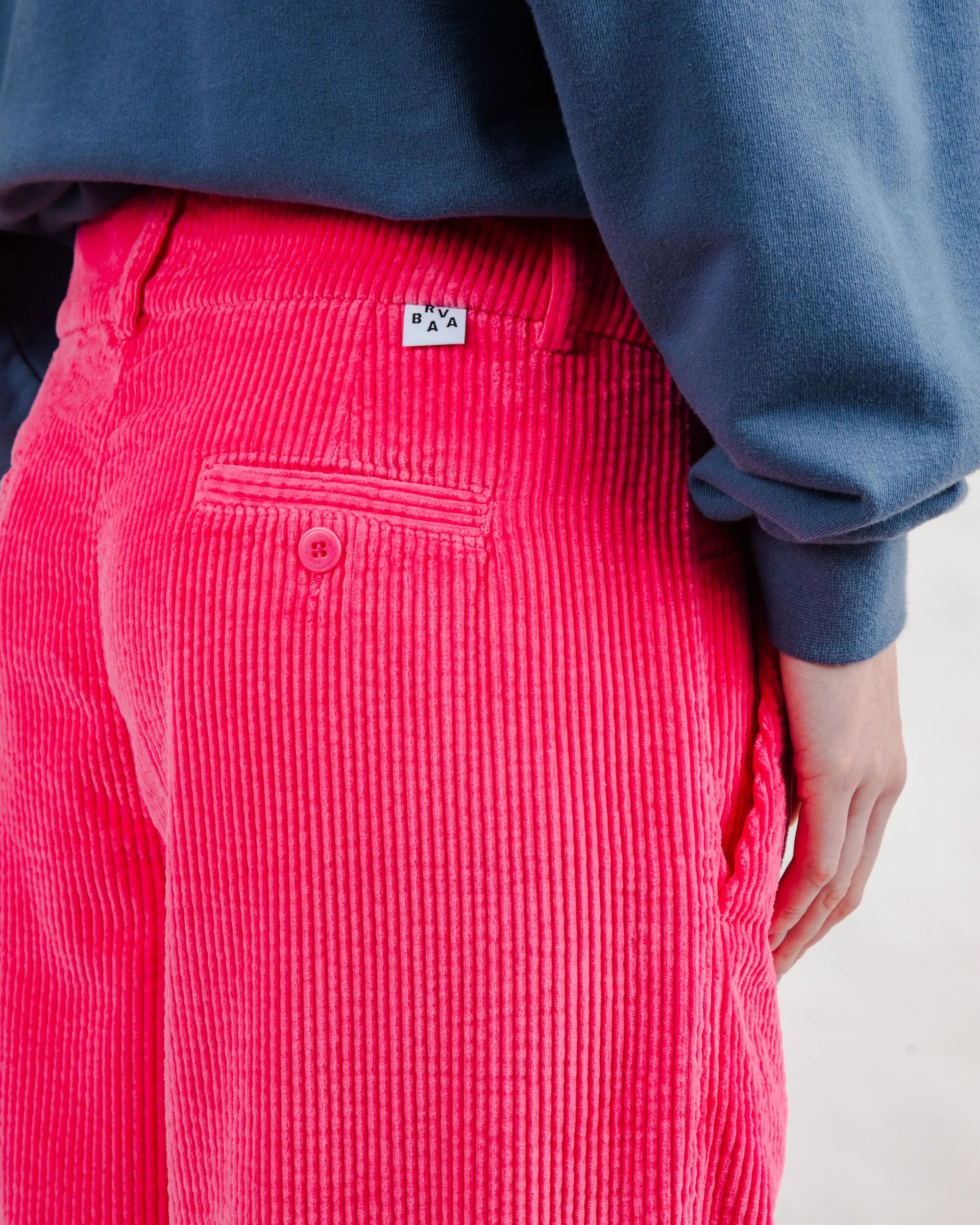 Corduroy Pleated Pants Pink sold by Brava Fabrics product image thumbnail 2