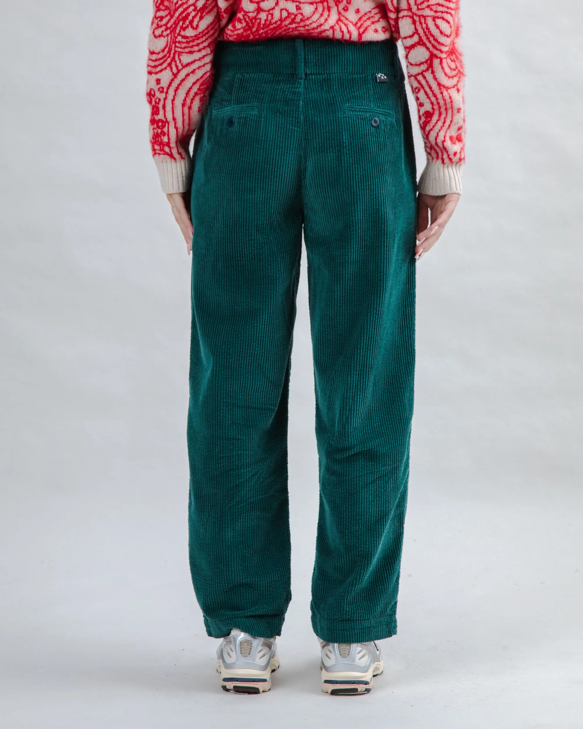 Corduroy Pleated Pants Dark Green sold by Brava Fabrics product image thumbnail 5