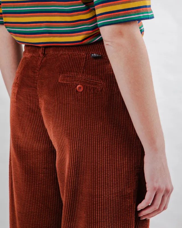Corduroy Pleated Pants Copper sold by Brava Fabrics