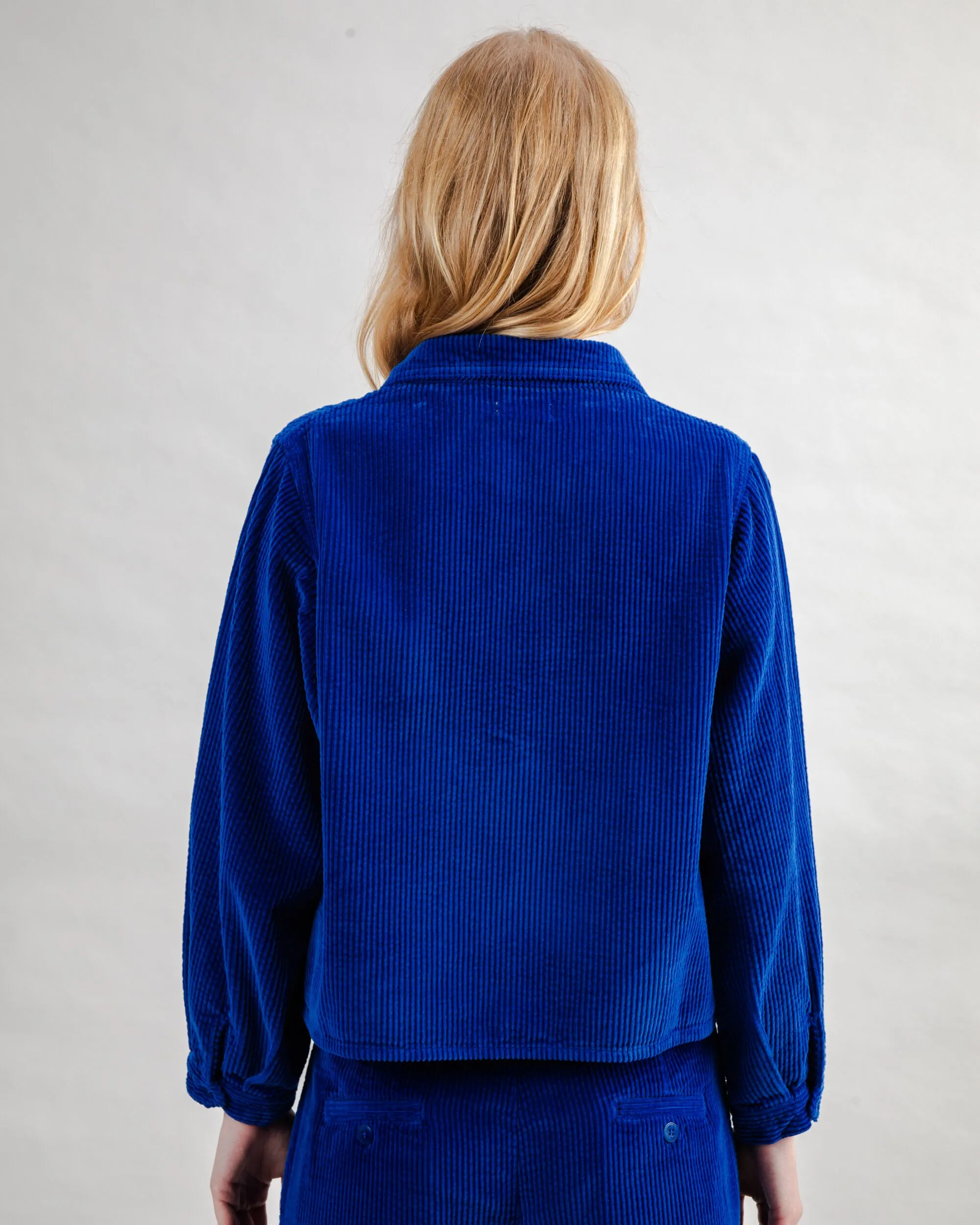 Corduroy Boxy Shirt Blue sold by Brava Fabrics product image thumbnail 5