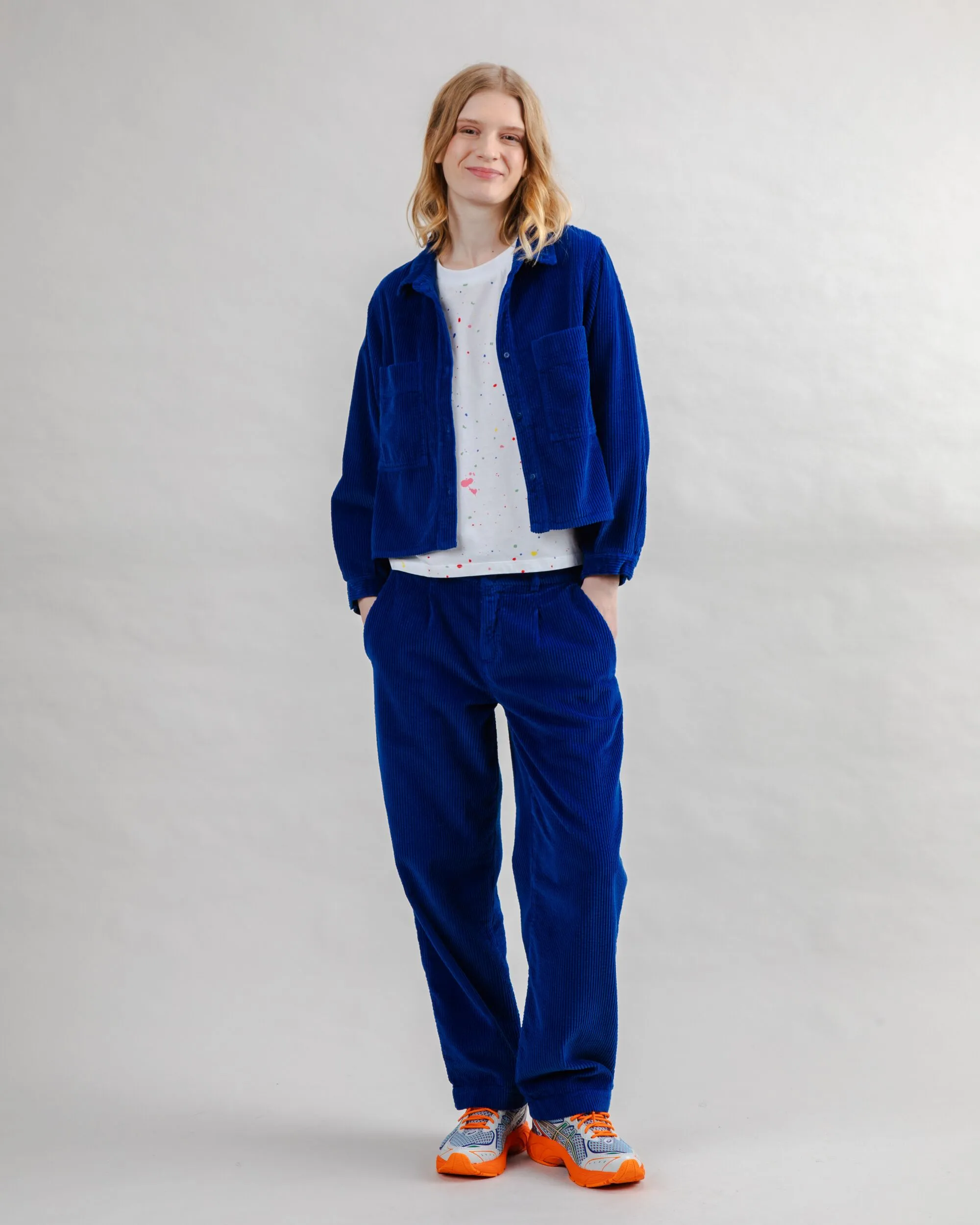 Corduroy Boxy Shirt Blue sold by Brava Fabrics product image thumbnail 3