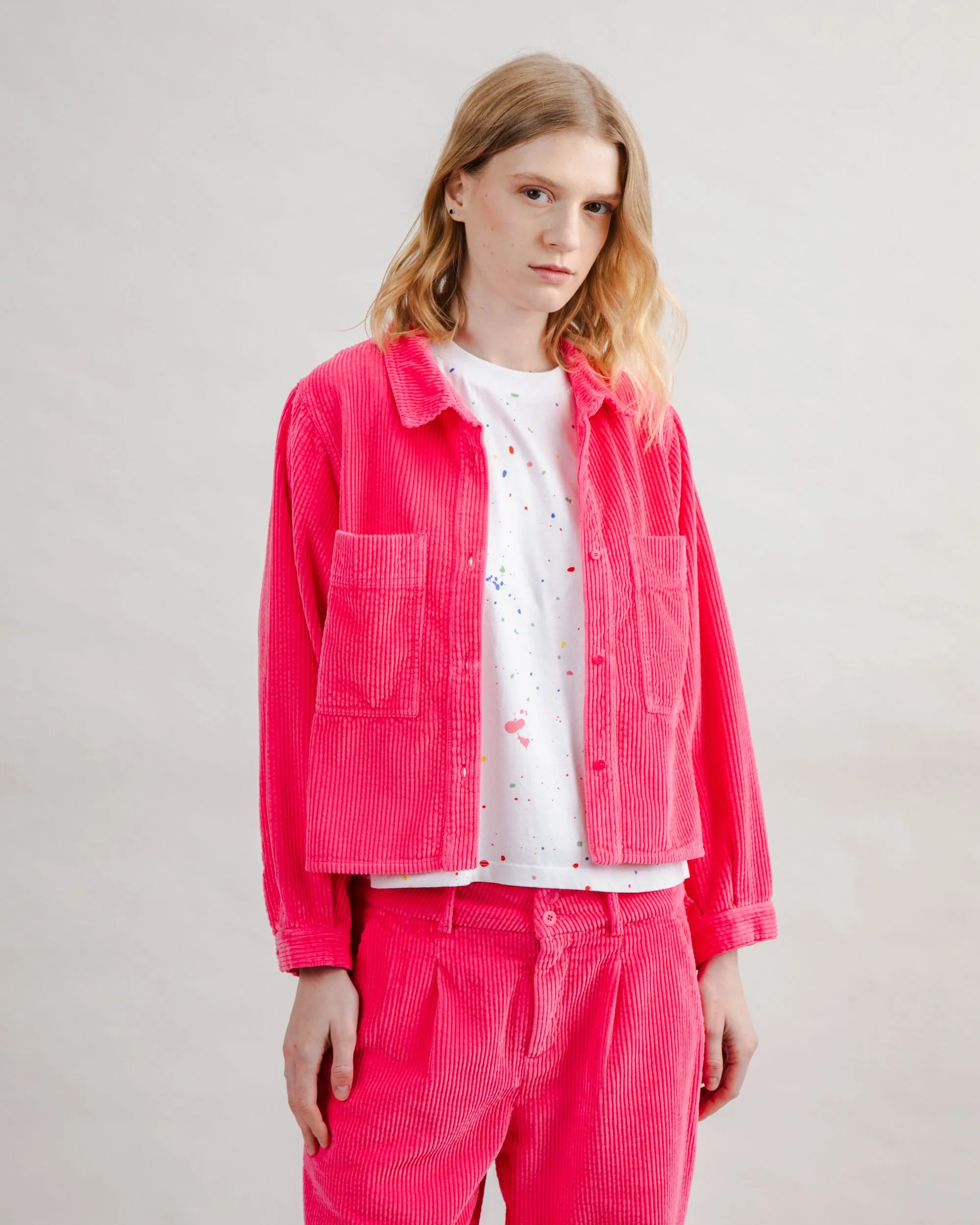 Corduroy Boxy Shirt Pink sold by Brava Fabrics product image thumbnail 2