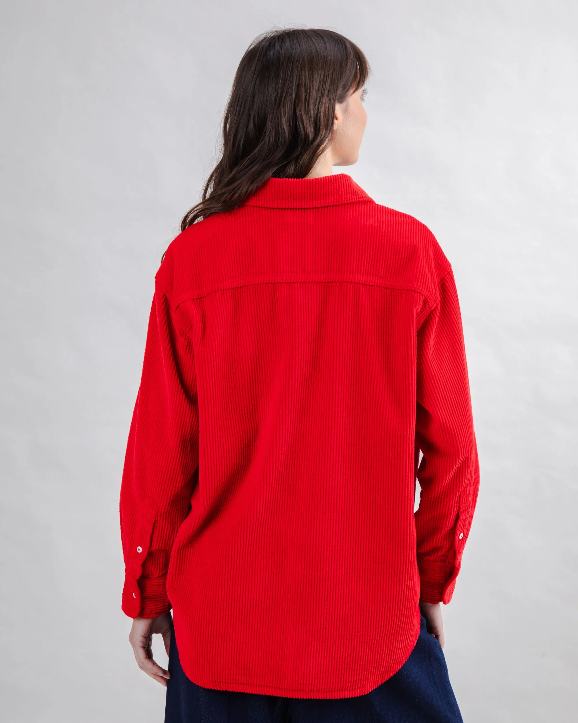 Corduroy Long Overshirt Red sold by Brava Fabrics product image thumbnail 5